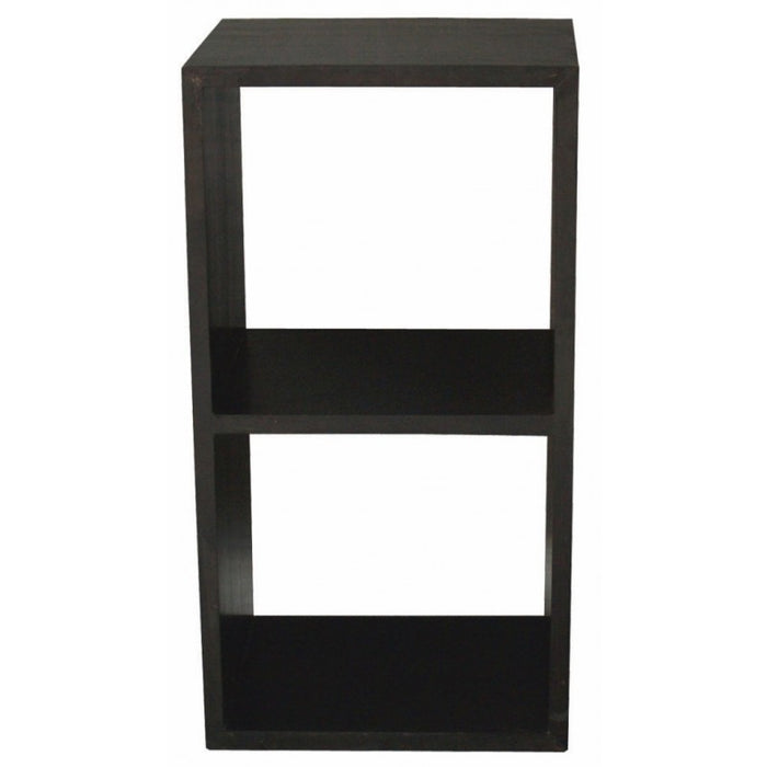 MP - Minimalist Teak Bookcase Display 2 Cube 2 Shelves Bookcase TEK168 CU 002 RPN ( Mahogany Colour )