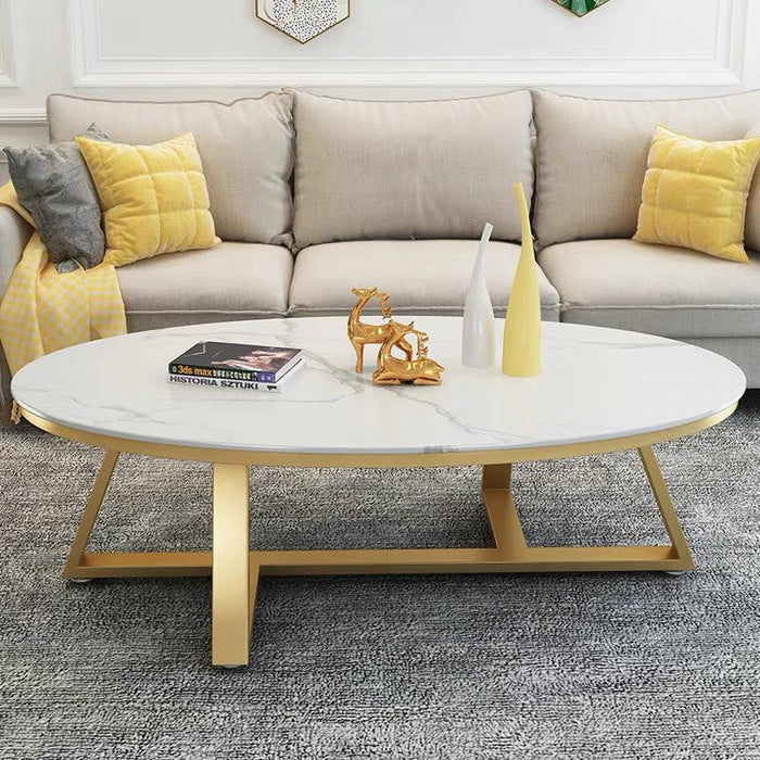 Mateo Classic Marble Oval Coffee Table