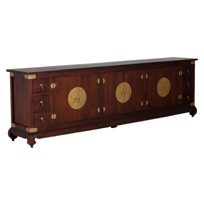 Chinese 6 Door 6 Drawer Chinese Buffet Antique Reproduction TEK168 SB 606 CSN ( Mahogany Colour )