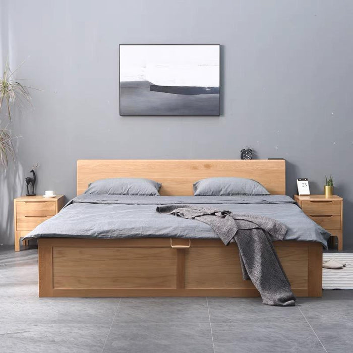 Mateo Nordic Wooden Storage Bed