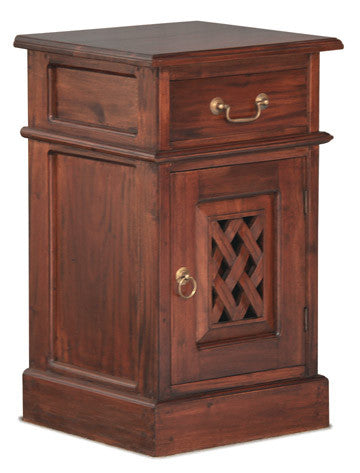 01 Member Special - New York Side Table 1 Drawer 1 Door with Carvings  TEK168 BS 101 CV ( Picture for Reference Only )