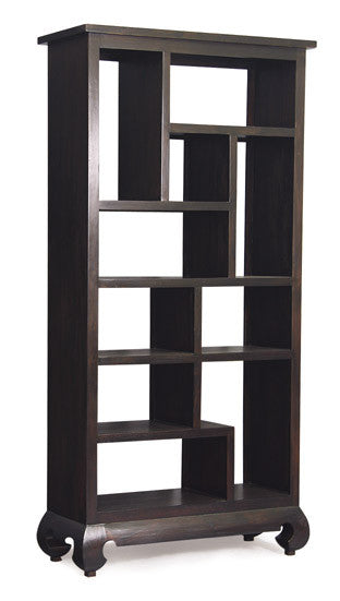 Chinese Oriental Divider Bookcase multiple compartment Book Cabinet TEK168CU 010 OL ( Picture Illustration Colour for Reference Only