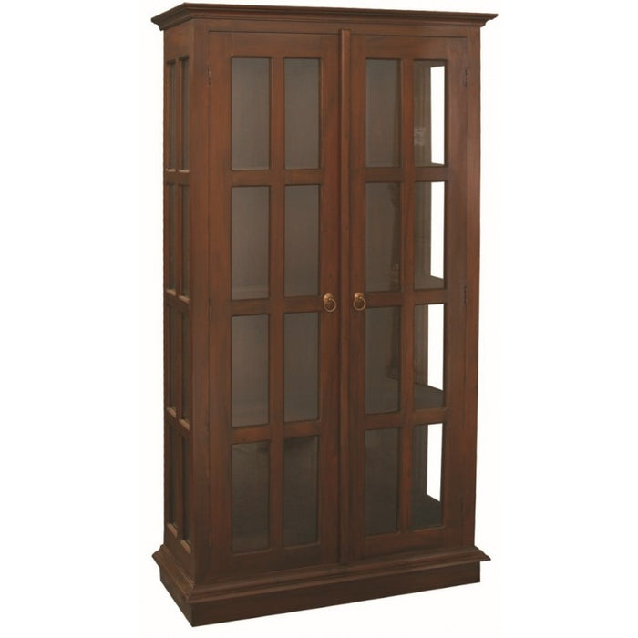 MP - Display Cabinet Range 2 Glass Door 4 Shelf Solid Wood TEK168 DC 200 GL  ( Picture Illustration Colour for Reference Only ) ( White Colour )