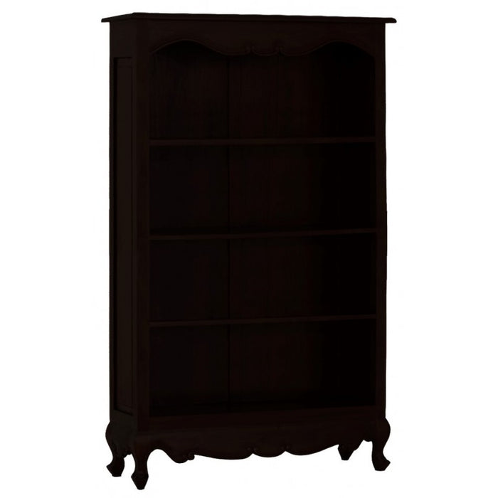 Queen Anna Solid Teak Wood Timber Bookcase, Bookshelves TEK168 BC 000 QA 180 WH ( White  Colour )