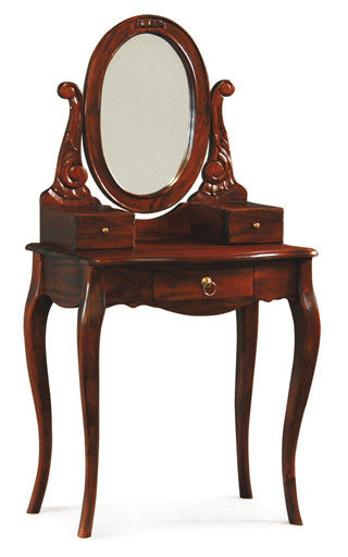 Queen AnnMary Dressing Table Only 1 Big Drawer TEK168 ST 003 MR CV ( Mahogany Color )