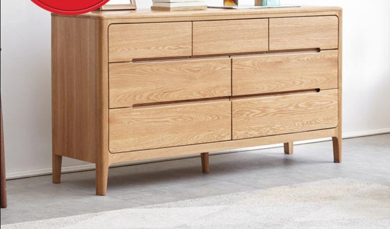 GAVIN Pure Solid Wood 7 Drawers commode Nordic Scandinavian ( Discount Price $ 1499 )