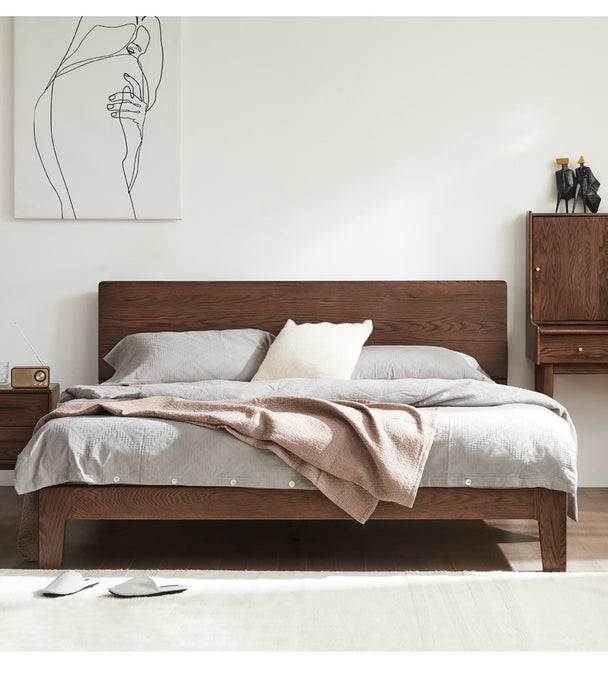 WAREHOUSE SALE EVA BRYSON Japanese Nordic Bed Single / Queen / King Bed Solid Wood ( Discount Price from $1099 )