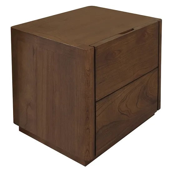 Gatsby 2 Drawer Bedside Table TEK168 BS 002 GTY 53x40x50