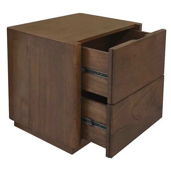 Gatsby 2 Drawer Bedside Table TEK168 BS 002 GTY 53x40x50