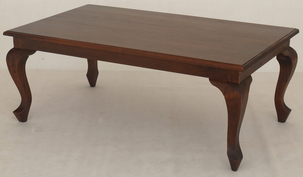 Queen Anna Solid Teak Wood Timber 120cm French Coffee Table - TEK168 CT 120 70 QA WH ( White Colour )