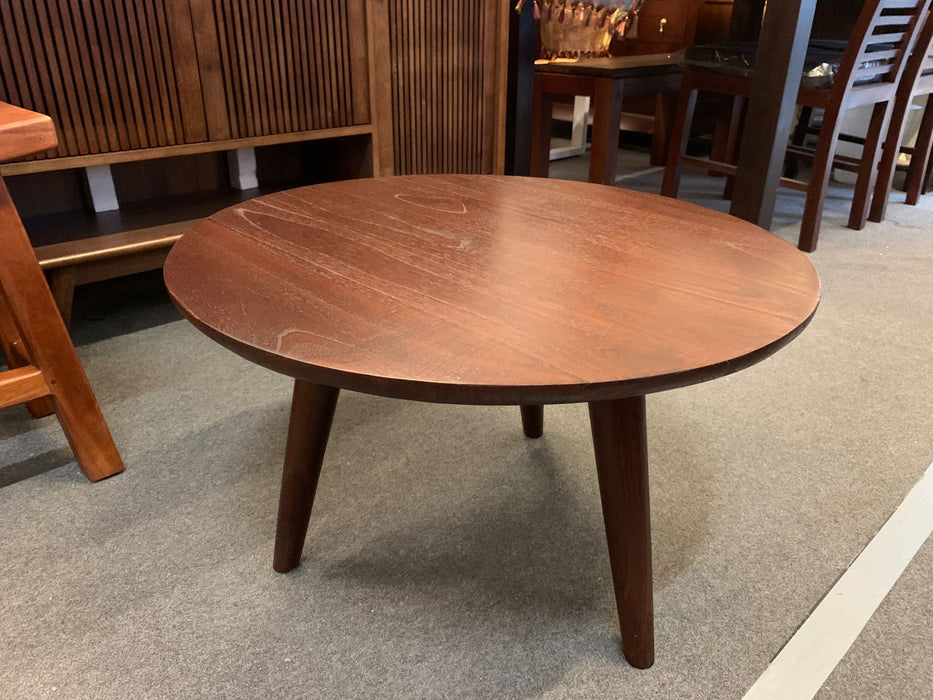 Teak Round Coffee Table Solid Wood Dia 65 65 40H cm (Final Price $299)