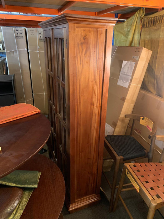 Display Cabinet Range 2 Glass Door 4 Shelf Solid Wood TEK168 DC 200 PN ( Mahogany / Light Pecan Colour)