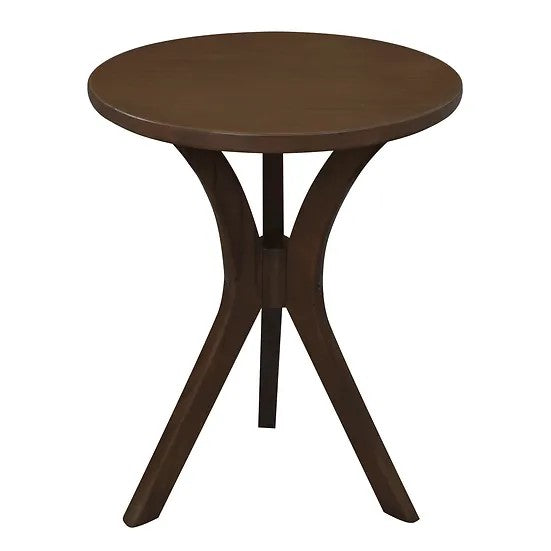 Gatsby Teak Round Side Table TEK168 LT 048 GTY (Walnut / Natural)