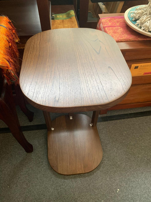 OSLO Solid Mindi Side Table - Walnut color - LT 071 OV (WN)