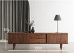 Catherine MARRIOTT TV Console Nordic Solid Wood Scandinavian Cabinet ( Colour Walnut, Natural )