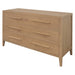 RADISSON Dion Teak Wood 3 Drawer Chest of Drawers Dresser, Natural Other Color Option