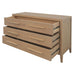 RADISSON Dion Teak Wood 3 Drawer Chest of Drawers Dresser, Natural Other Color Option