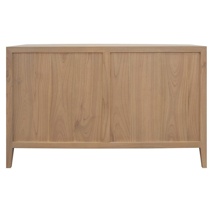 RADISSON Dion Teak Wood 3 Drawer Chest of Drawers Dresser, Natural Other Color Option