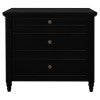 RADISSON Beau Teak Timber 3 Chest of Drawer Dresser, White