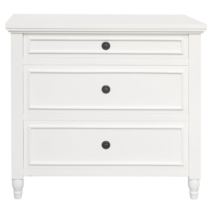 RADISSON Beau Teak Timber 3 Chest of Drawer Dresser, White