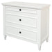 RADISSON Beau Teak Timber 3 Chest of Drawer Dresser, White