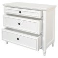 RADISSON Beau Teak Timber 3 Chest of Drawer Dresser, White
