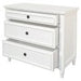 RADISSON Beau Teak Timber 3 Chest of Drawer Dresser, White