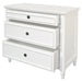 RADISSON Beau Teak Timber 3 Chest of Drawer Dresser, White