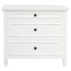 RADISSON Beau Teak Timber 3 Chest of Drawer Dresser, White