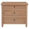 RADISSON Beau Teak Timber 3 Chest of Drawer Dresser, White