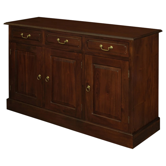 Hari Raya Member Special - Tasmania Buffet Sideboard 3 Door 3 Drawers Solid Wood TEK168 SB 303 PN ( Mahogany Colour )