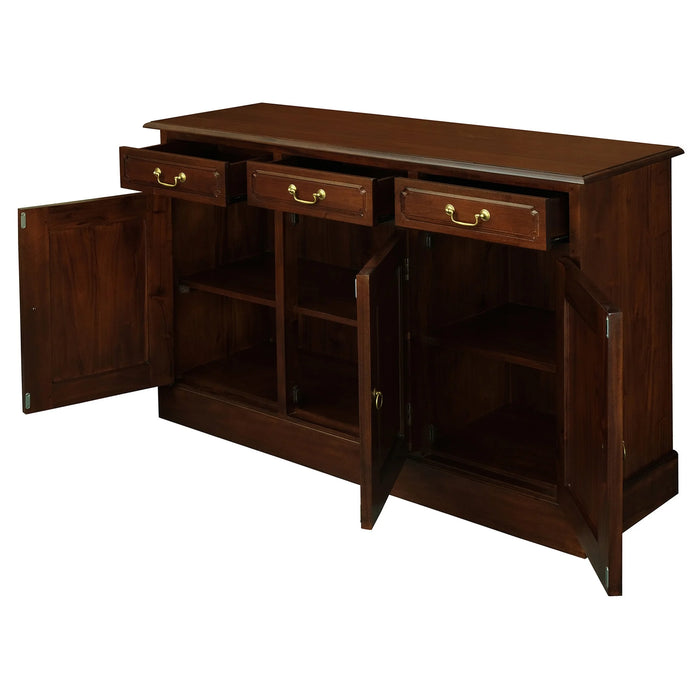 Hari Raya Member Special - Tasmania Buffet Sideboard 3 Door 3 Drawers Solid Wood TEK168 SB 303 PN ( Mahogany Colour )