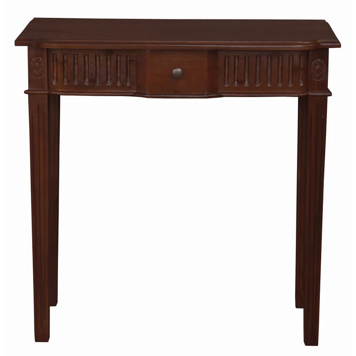 Teak Milly 1 Drawer Carved Hall Table TEK168 TB 165 (M) (LP)