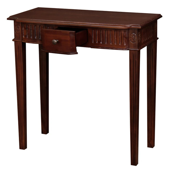 Teak Milly 1 Drawer Carved Hall Table TEK168 TB 165 (M) (LP)
