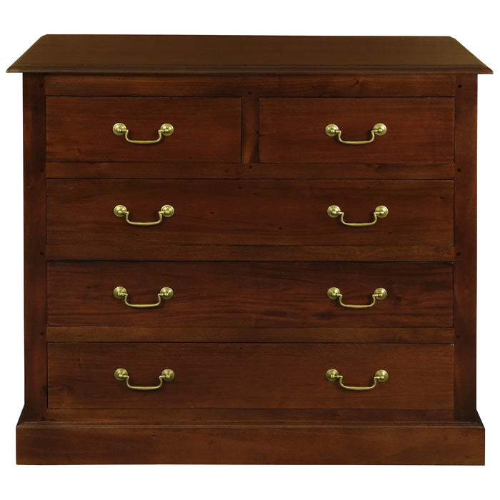 Tasmania 5 Drawers Chest of Drawers Commode ( 2 Small Drawers and 3 Big Drawers ) TEK168 TB 005 PN