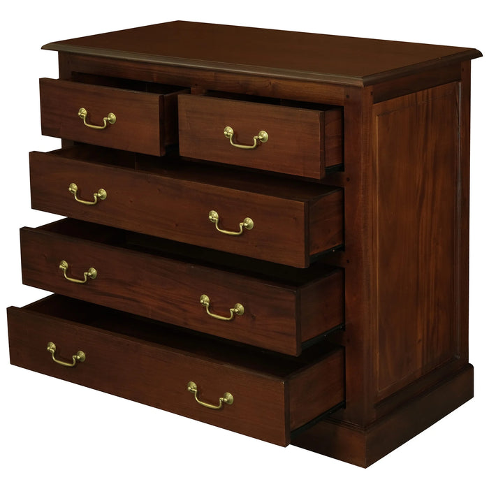 Tasmania 5 Drawers Chest of Drawers Commode ( 2 Small Drawers and 3 Big Drawers ) TEK168 TB 005 PN