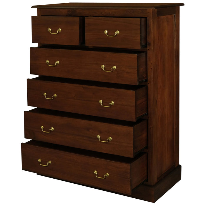 Tasmania 6 Chest of Drawers Commode ( 2 Small Drawers 4 Big Drawers ) TEK168 TB 006 PN