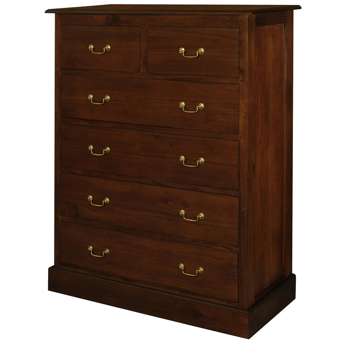 Tasmania 6 Chest of Drawers Commode ( 2 Small Drawers 4 Big Drawers ) TEK168 TB 006 PN