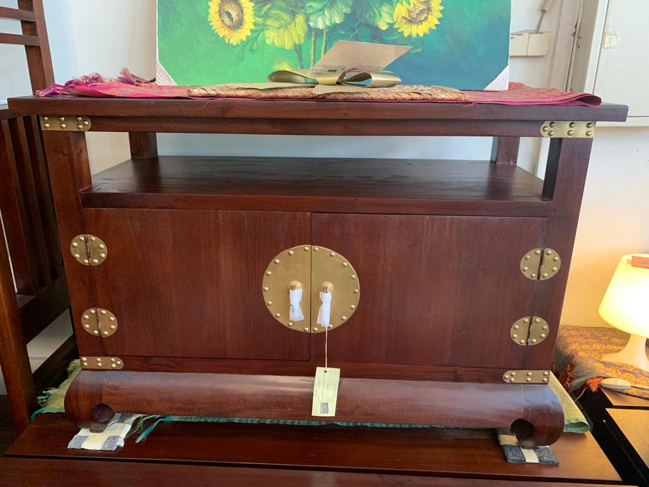 Chinese Oriental TV Console Stand 2 Door 1 Shelf TEK168 TV 200 CSN