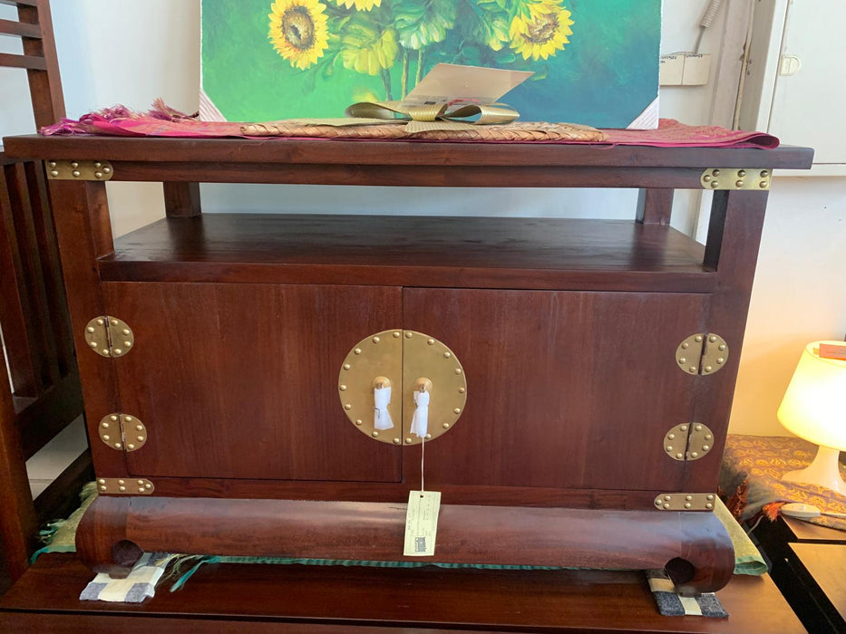 Chinese Oriental TV Console Stand 2 Door 1 Shelf TEK168 TV 200 CSN