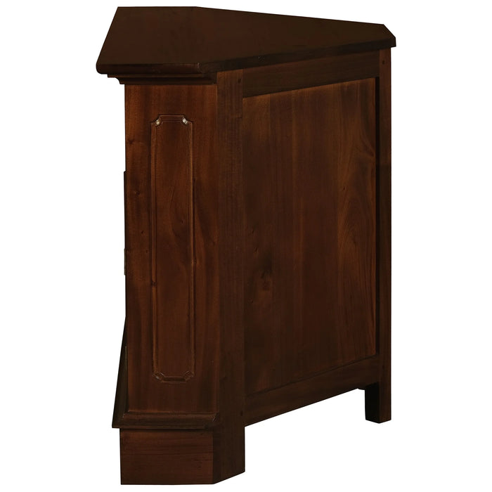 Tasmania Corner TV Console Stand Unit Triangular Back TEK168 TV 200 PN CNR ( Walnut Color )