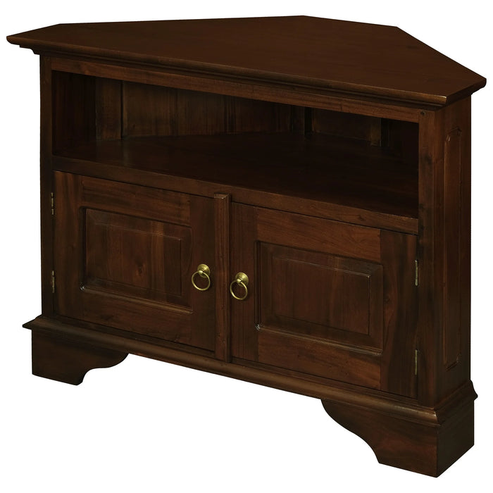 Tasmania Corner TV Console Stand Unit Triangular Back TEK168 TV 200 PN CNR ( Walnut Color )