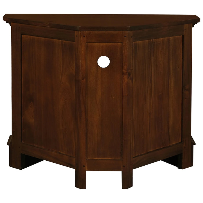 Tasmania Corner TV Console Stand Unit Triangular Back TEK168 TV 200 PN CNR ( Walnut Color )