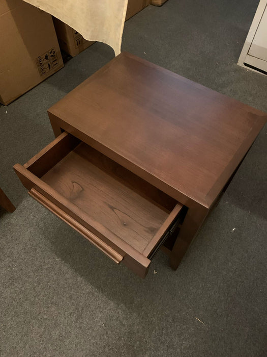 DION 1 Drawer Bedside Table BS 001 LEL (Almond / Walnut)