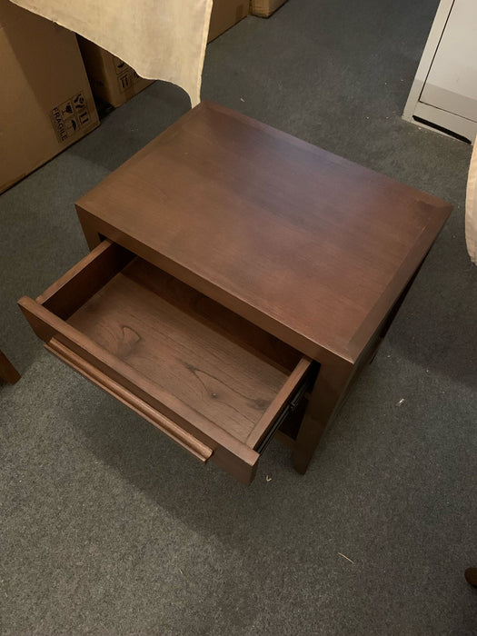 DION 1 Drawer Bedside Table BS 001 LEL (Almond / Walnut)
