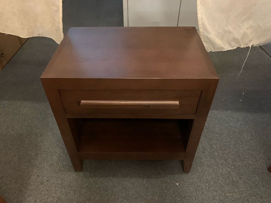 DION 1 Drawer Bedside Table BS 001 LEL (Almond / Walnut)