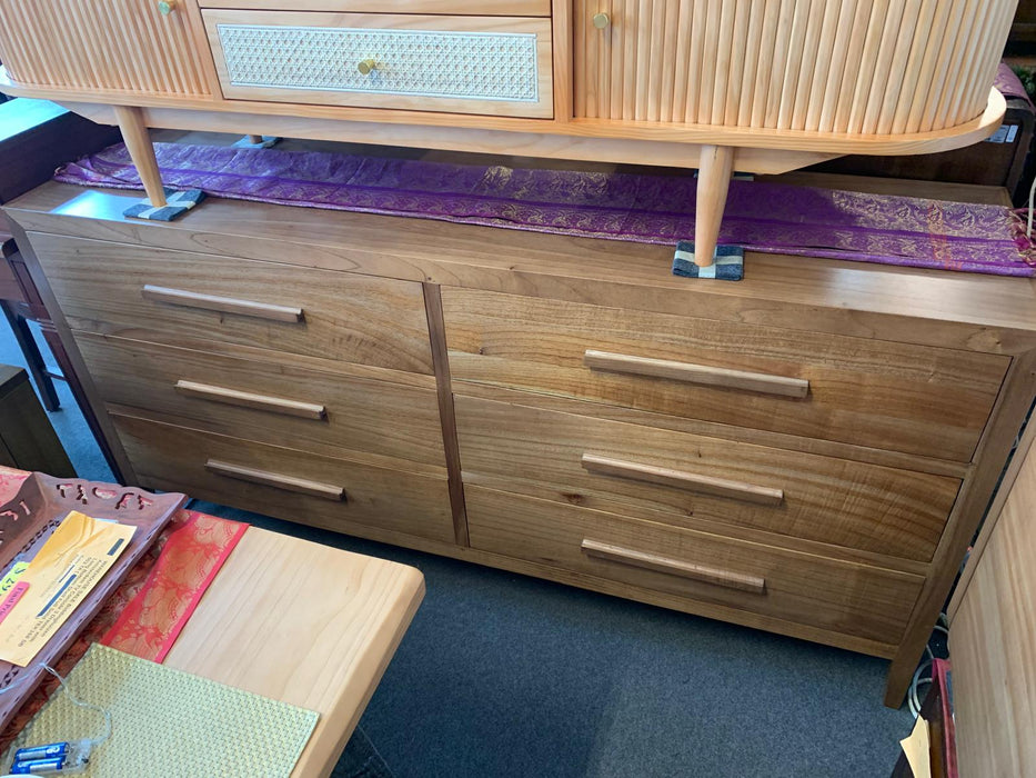 Radisson DION Teak Wood 6 Drawer Chest Dresser Cabinet SB 006 LEL (Almond / Walnut)