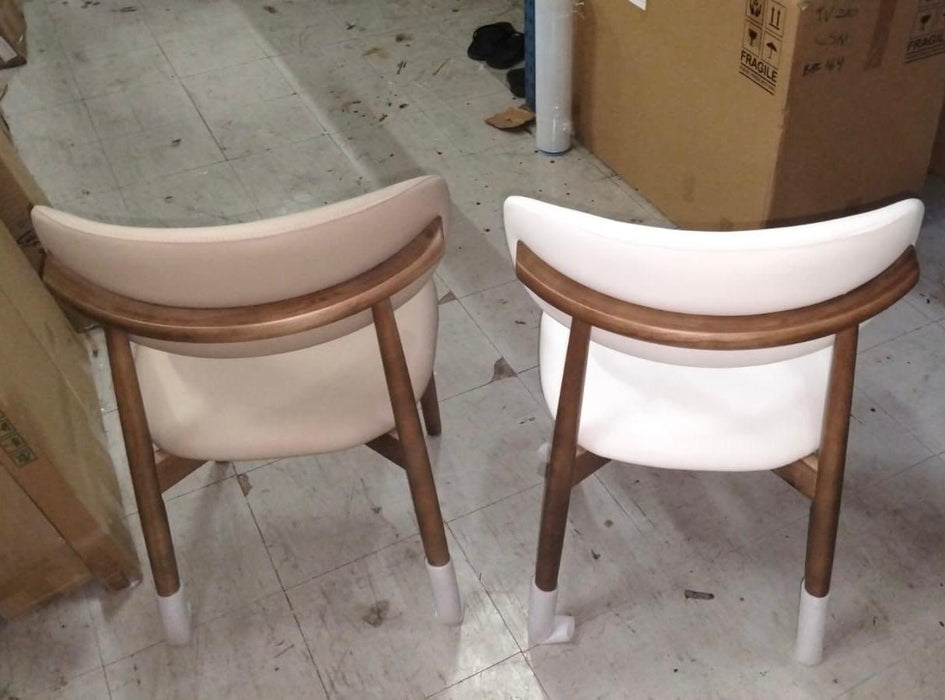 Medi American Solid Wood Leather Dining Chair