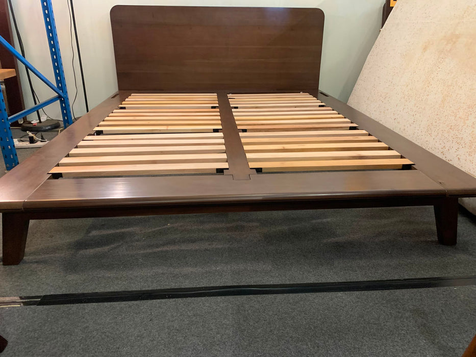 Round Corners RADISSON Gatsby Solid Timber King / Queen Size Platform Bed Frame Teak 168 BS 000 PL BBF QS / KS (WN)