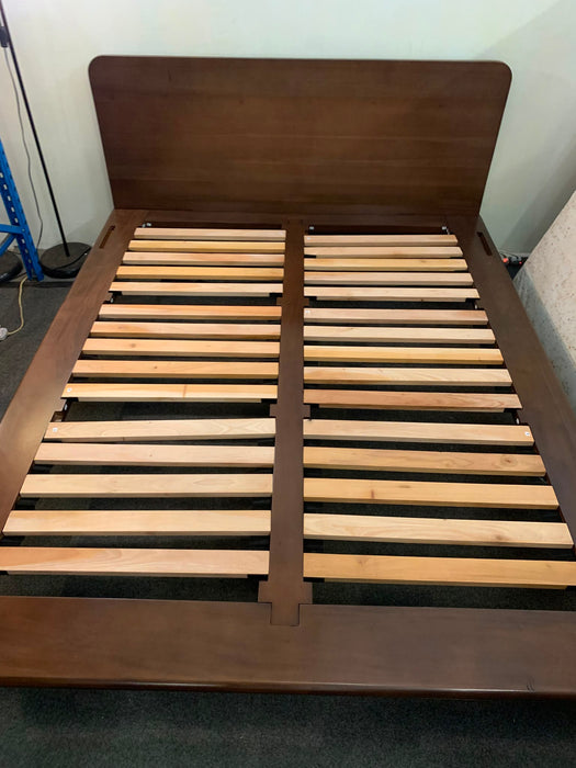 Round Corners RADISSON Gatsby Solid Timber King / Queen Size Platform Bed Frame Teak 168 BS 000 PL BBF QS / KS (WN)